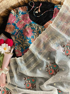 Glam Party Wear Saree + Designer Blouse Set – Sparkle & Style for Evening Events