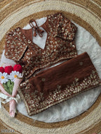 Soft Fendy Chiffon Saree – Heavy Embroidery & Sequin Glam (Festival & Party Ready)