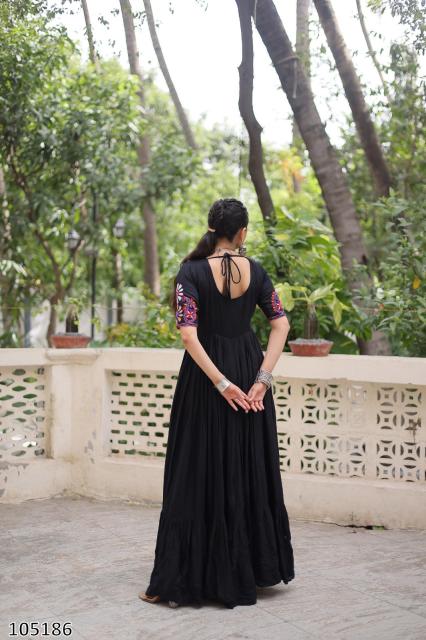 Elegant Navratri Gown 2025 – Stylish Rayon Festive Dress for Women