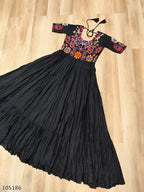 Elegant Navratri Gown 2025 – Stylish Rayon Festive Dress for Women