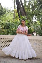 Elegant Navratri Gown 2025 – Stylish Rayon Festive Dress for Women