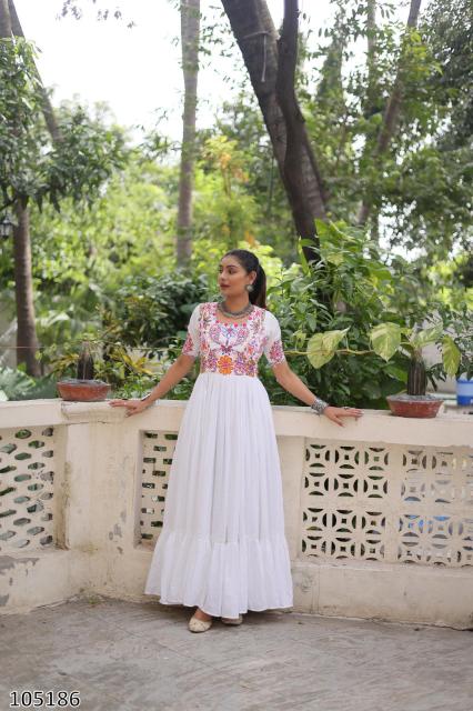 Elegant Navratri Gown 2025 – Stylish Rayon Festive Dress for Women