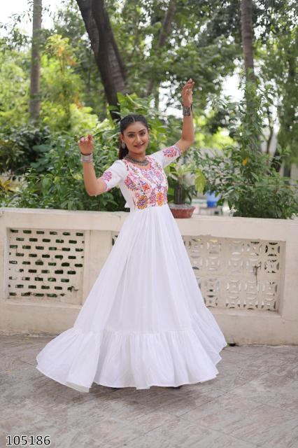 Elegant Navratri Gown 2025 – Stylish Rayon Festive Dress for Women