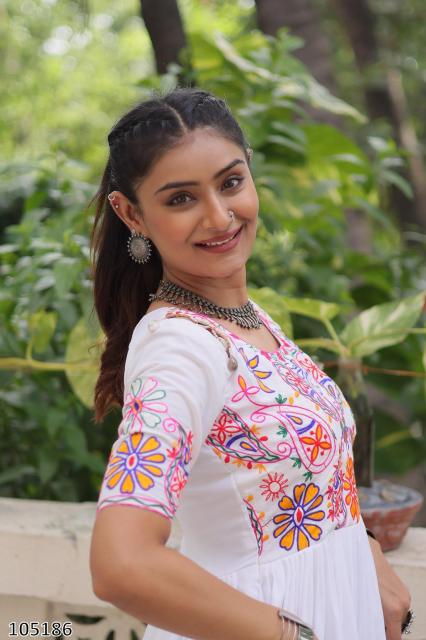 Elegant Navratri Gown 2025 – Stylish Rayon Festive Dress for Women