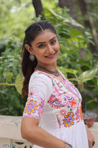 Elegant Navratri Gown 2025 – Stylish Rayon Festive Dress for Women