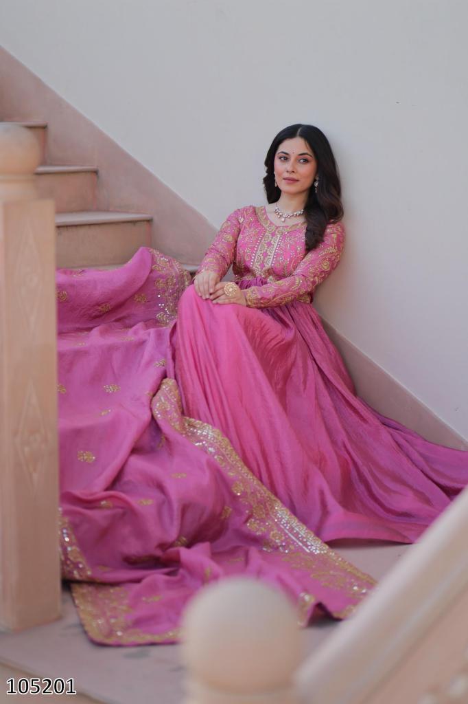 Diwali Glow – Gold Crush Sequined Multi-Embroidered Pink-Green Kurti