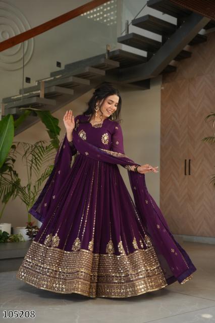 remium Wedding & Festive Embroidered Gown With Dupatta – Elite Designer Edition