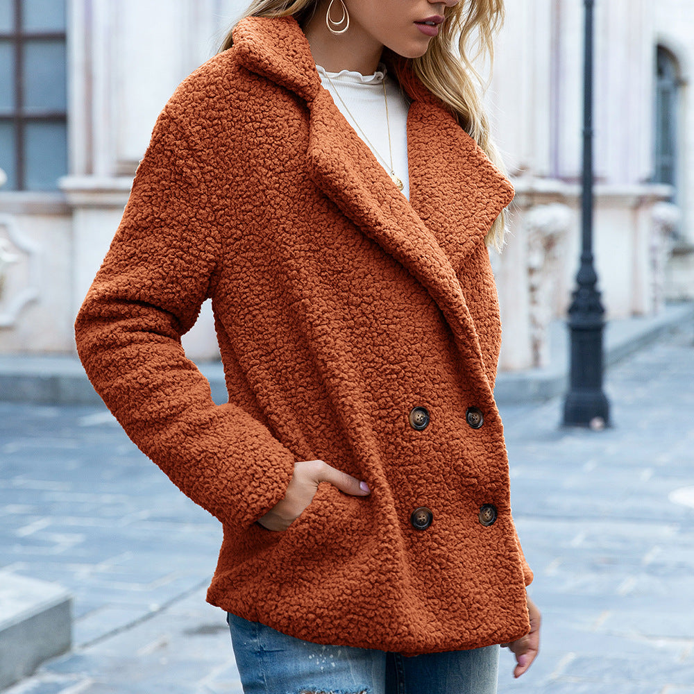 CozyChic Women’s Fluffy Lapel Winter Coat