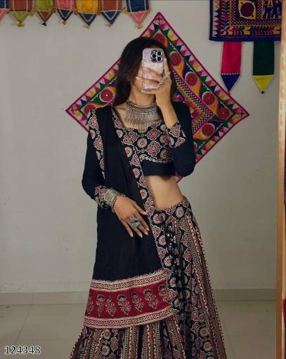 Navratri Printed Exclusive Full Stitched Lehenga Choli – Dance the Night Away in Style