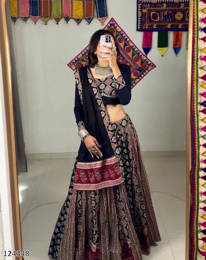 Navratri Printed Exclusive Full Stitched Lehenga Choli – Dance the Night Away in Style