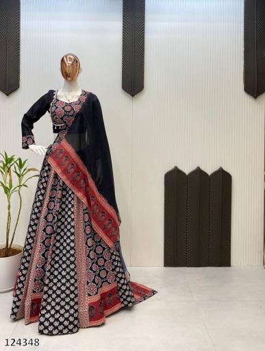 Navratri Printed Exclusive Full Stitched Lehenga Choli – Dance the Night Away in Style