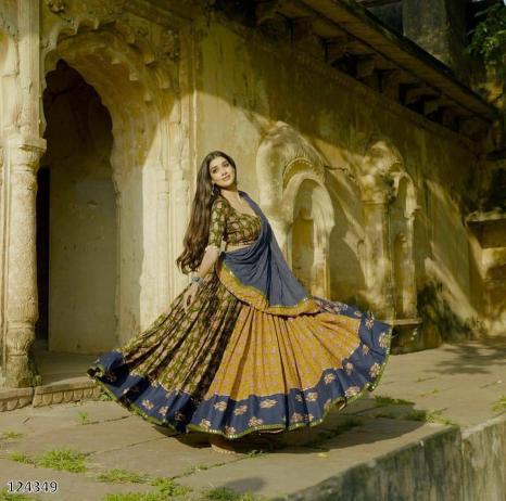 Navratri Printed Exclusive Full Stitched Lehenga Choli – Celebrate in Style  Product Description: