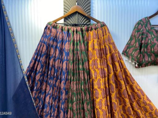 Navratri Printed Exclusive Full Stitched Lehenga Choli – Celebrate in Style  Product Description: