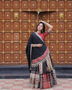 Navratri Season Printed Polly Reyon Full Stitched Lehenga Choli