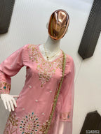 Diwali Special – Elite French Crepe Embroidered Suit (3-Piece Festive Edition)