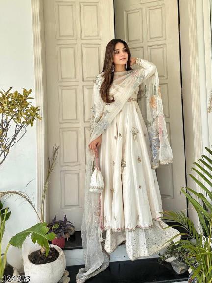 Diwali Exclusive – Designer Sequin Embroidered 3-Piece Gown Set