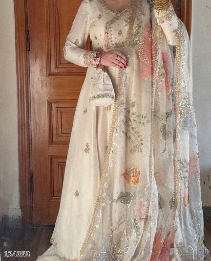 Diwali Exclusive – Designer Sequin Embroidered 3-Piece Gown Set