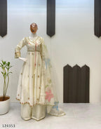 Diwali Exclusive – Designer Sequin Embroidered 3-Piece Gown Set