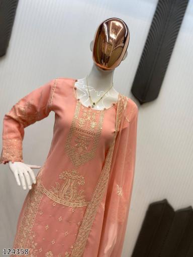 Premium Embroidered Designer Plazo Suit Set – Elegant Party & Festive Wear