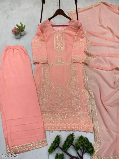 Premium Embroidered Designer Plazo Suit Set – Elegant Party & Festive Wear