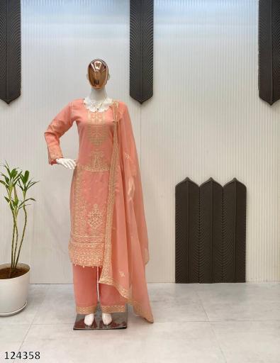 Premium Embroidered Designer Plazo Suit Set – Elegant Party & Festive Wear