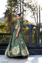 Royal Mauve Floral Printed Designer Lehenga Choli with Jacket – Elegant Festive & Wedding Wear Ensemble