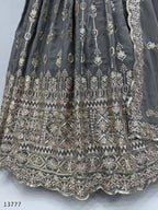 Royal Embroidered Georgette Lehenga Set with Dupatta