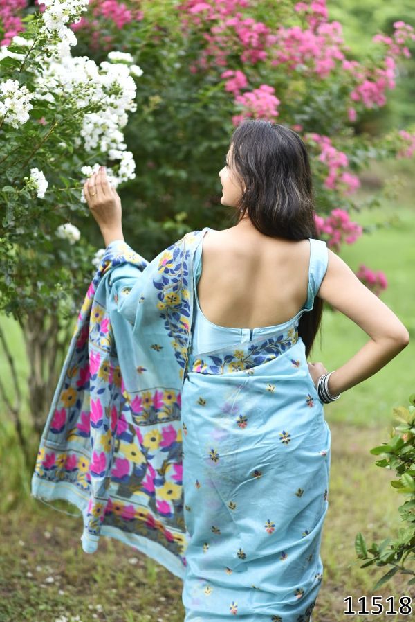 Jamdani Pure Cotton Weaving-Work Saree – Heritage Comfort Collection