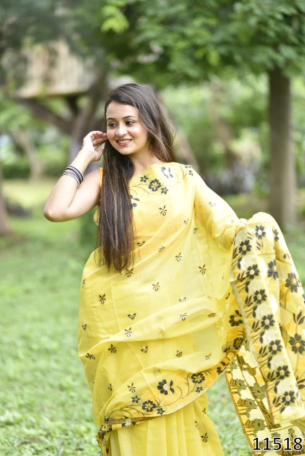 Jamdani Pure Cotton Weaving-Work Saree – Heritage Comfort Collection