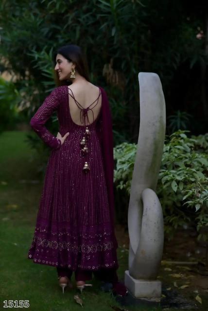 Premium Embroidered Georgette Anarkali Suit Set with Dupatta