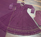 Premium Embroidered Georgette Anarkali Suit Set with Dupatta