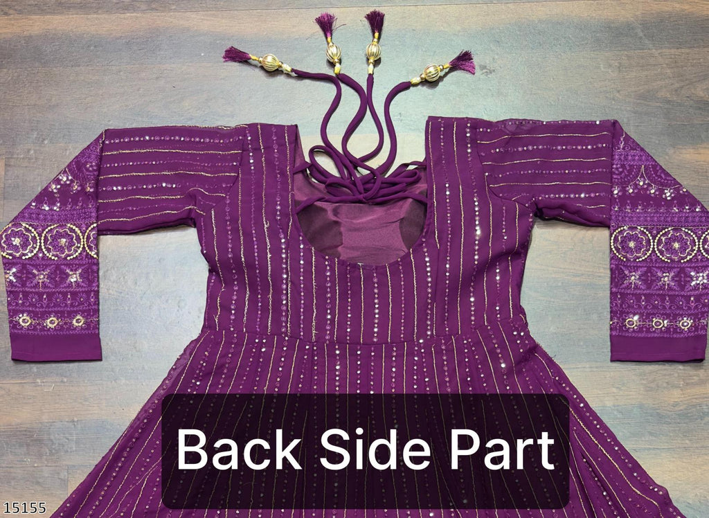 Premium Embroidered Georgette Anarkali Suit Set with Dupatta