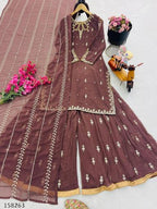 “Glamour Nights Party Top & Palazzo Dupatta Set – Pakistani Luxe Suit”