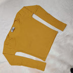 Elegant Ribbed Cotton Long Sleeve Crop Top – Perfect Blend of Comfort & Style