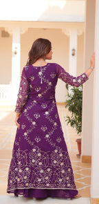 Diwali Radiance – Designer Festival Shrug, Palazzo & Choli 3-Piece Ensemble