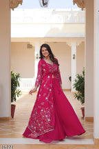 Diwali Radiance – Designer Festival Shrug, Palazzo & Choli 3-Piece Ensemble