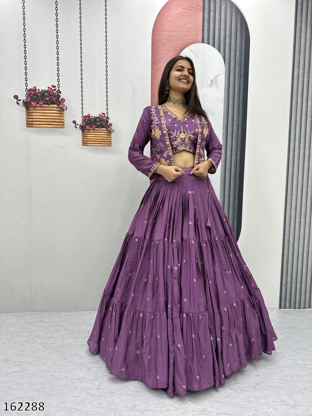 Designer Embroidered Lehenga Choli with Stylish Jacket | Premium Festive & Party Wear for Women