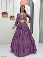 Designer Embroidered Lehenga Choli with Stylish Jacket | Premium Festive & Party Wear for Women