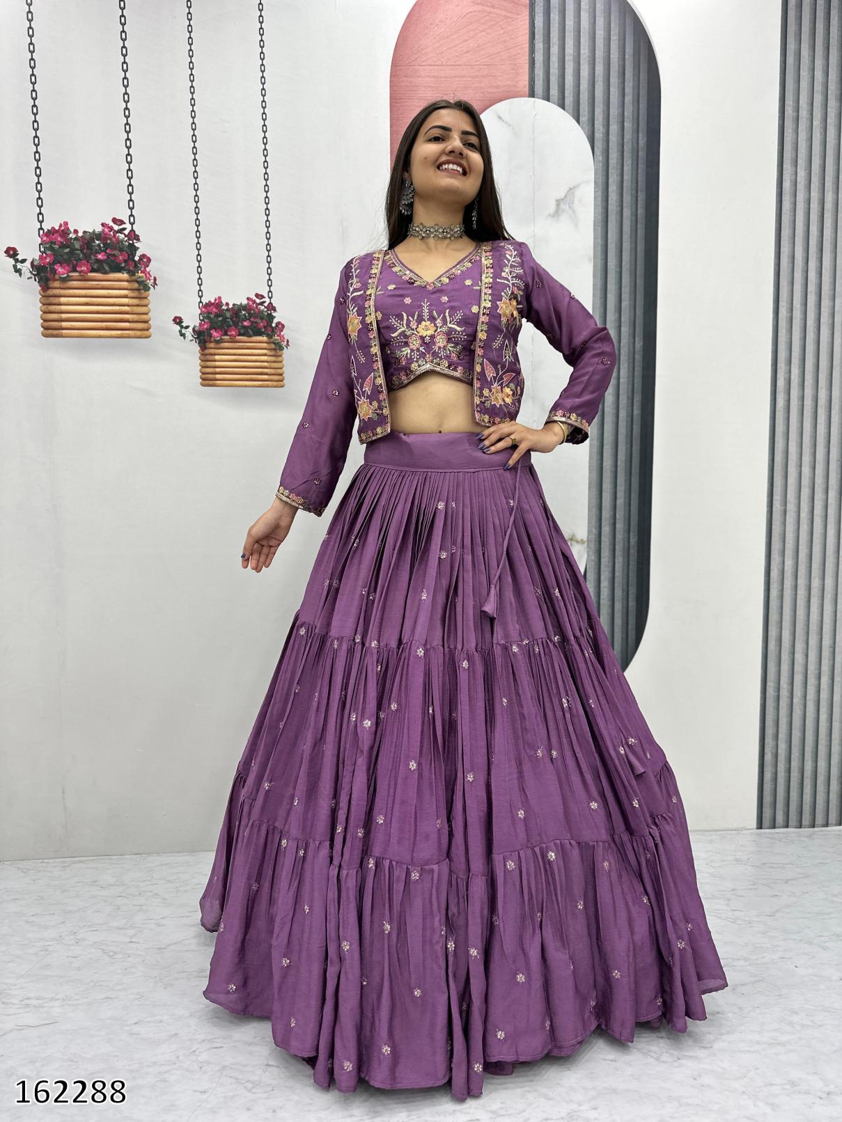 Designer Embroidered Lehenga Choli with Stylish Jacket | Premium Festive & Party Wear for Women