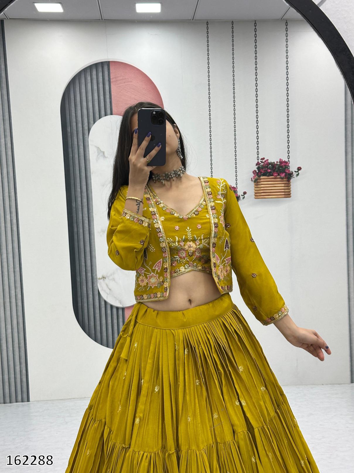 Designer Embroidered Lehenga Choli with Stylish Jacket | Premium Festive & Party Wear for Women