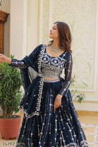 Royal Radiance Mirror Embroidered Wedding Lehenga Choli