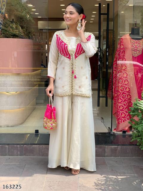 Elegant Cream & Pink Embroidered Co-ord Set – Trendy, Classy & Comfortable