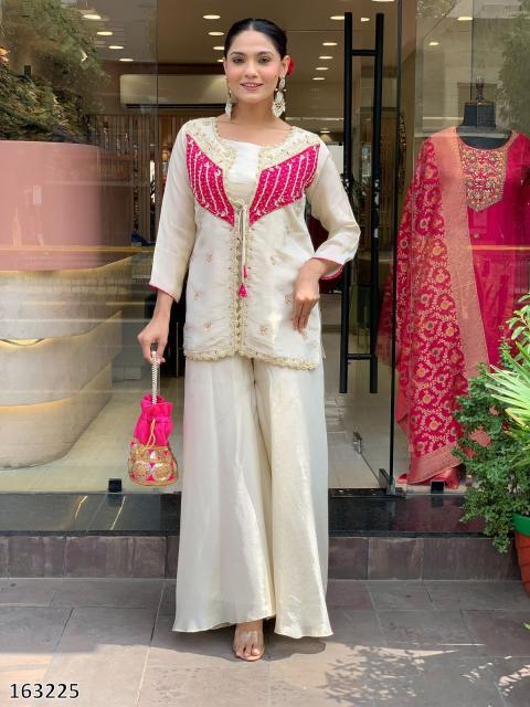 Elegant Cream & Pink Embroidered Co-ord Set – Trendy, Classy & Comfortable