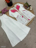 Elegant Cream & Pink Embroidered Co-ord Set – Trendy, Classy & Comfortable