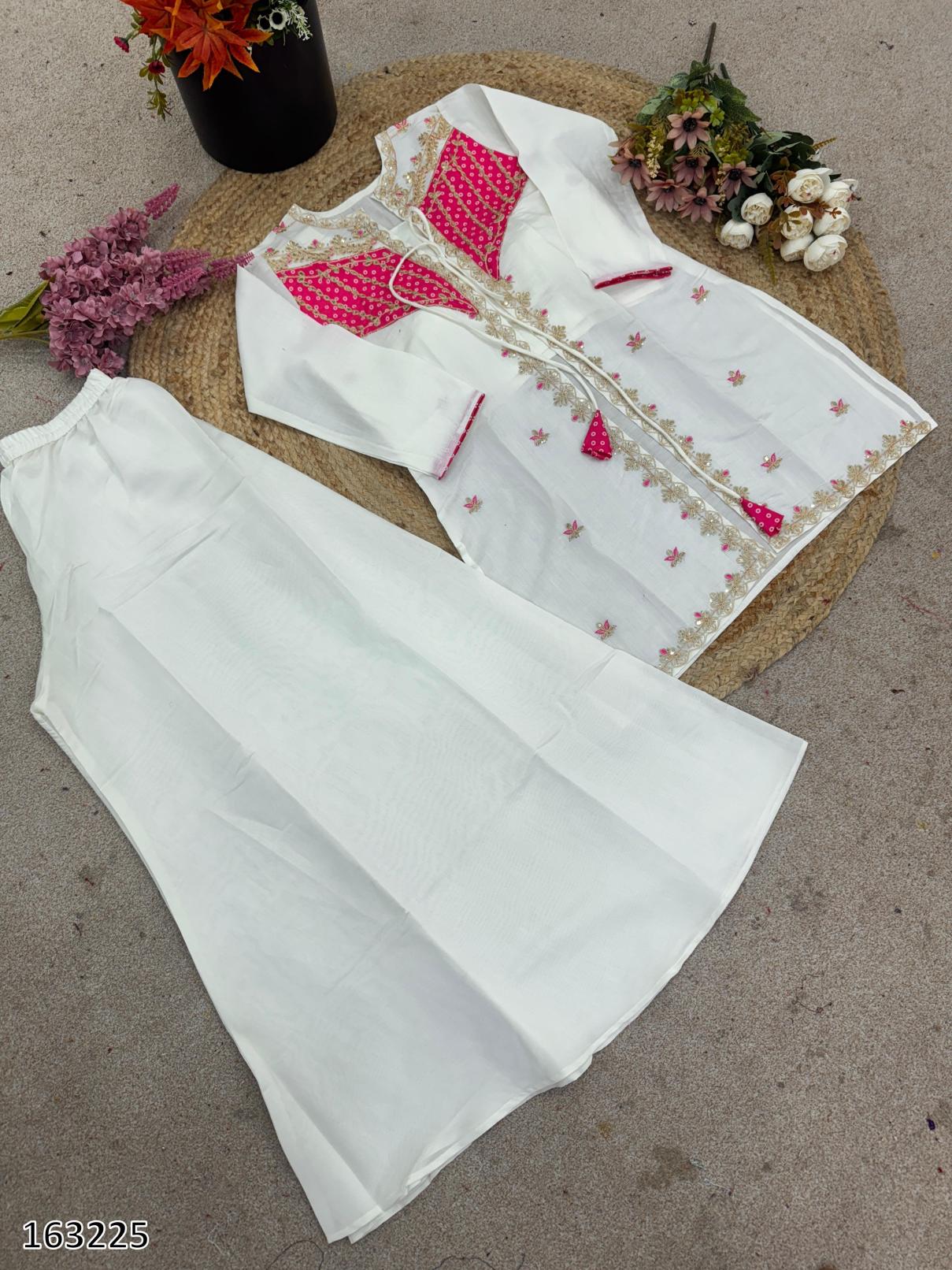 Elegant Cream & Pink Embroidered Co-ord Set – Trendy, Classy & Comfortable