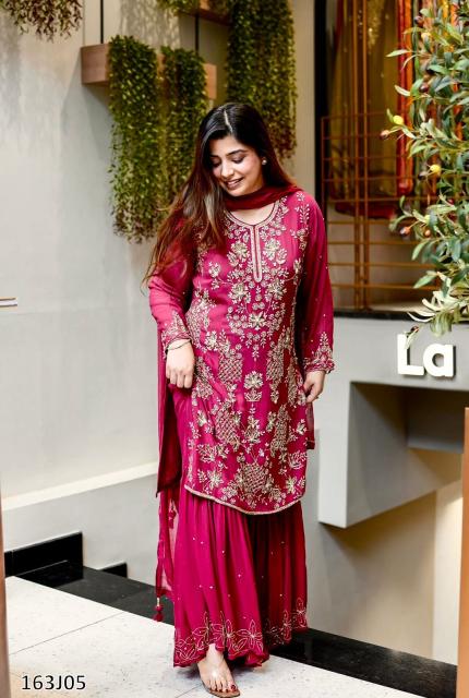 Elite Charm Embroidered Sharara Suit Set