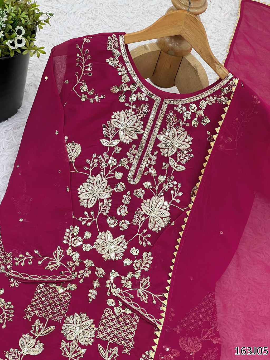 Elite Charm Embroidered Sharara Suit Set