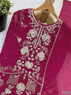 Elite Charm Embroidered Sharara Suit Set