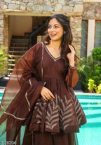 Diwali Delight – Umbrella Kurti with Plazo Set