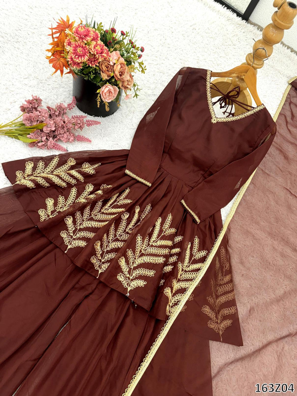 Diwali Delight – Umbrella Kurti with Plazo Set